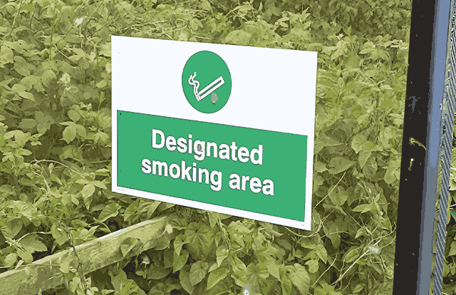 designated smoking area