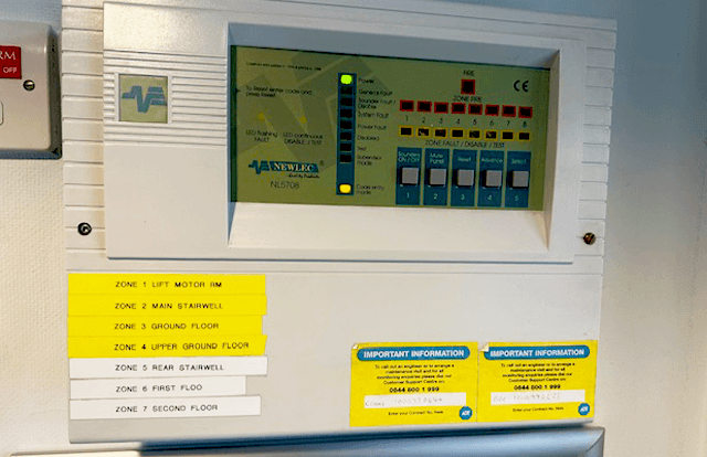 fire equipment with zones